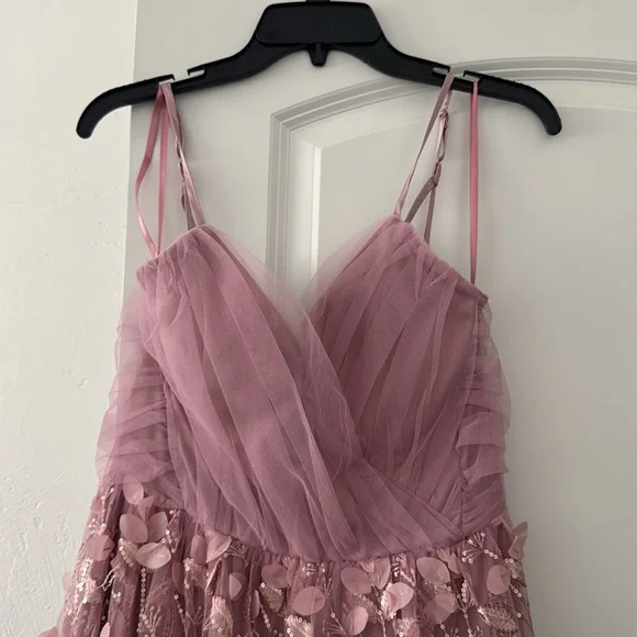 NWT TRIXXI Fit & Flare Floral Tulle Skirt Maxi Prom Dress - Size: 11 - Picture 5 of 12